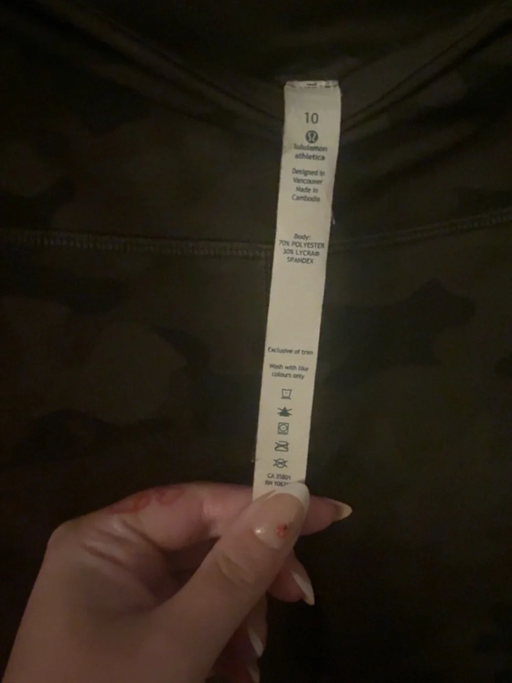 Lululemon crop Leggings - Olive Green Camo
